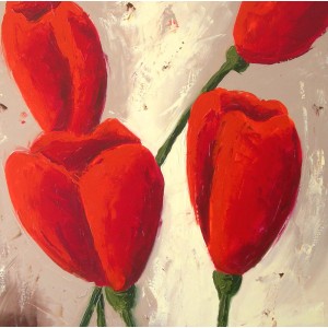 Quadro dipinto a mano: Tulipani 512