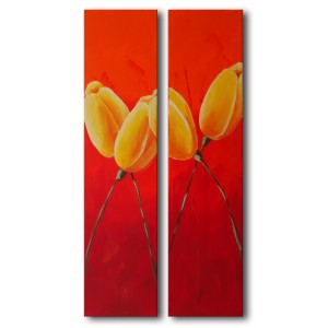 Quadro dipinto a mano: Tulipani 702