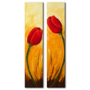 Quadro dipinto a mano: Tulipani 218