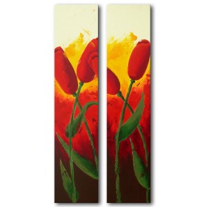 Quadro dipinto a mano: Tulipani 220